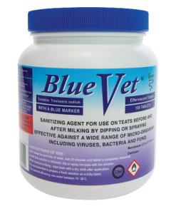 BlueVet Para control y prevención de Mastitis en vacas lecheras, cabras y ovejas.