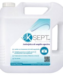 K Sept 1500 ppm Trocloseno de Sodio NaDCC envase de 5 litros